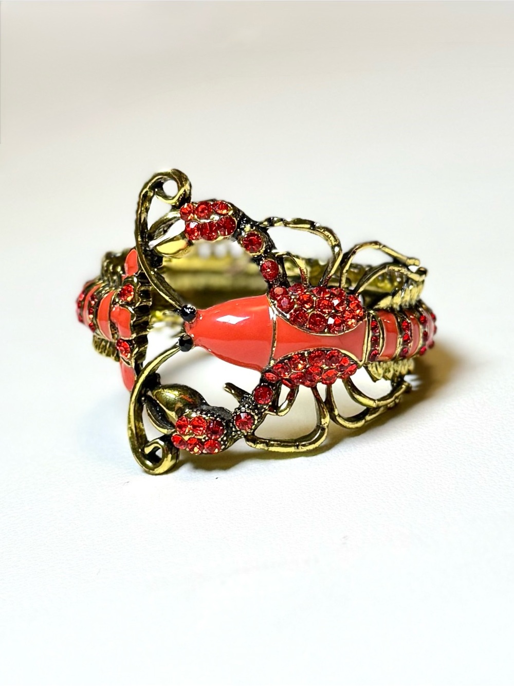 Vintage Crawfish Cuff Bracelet